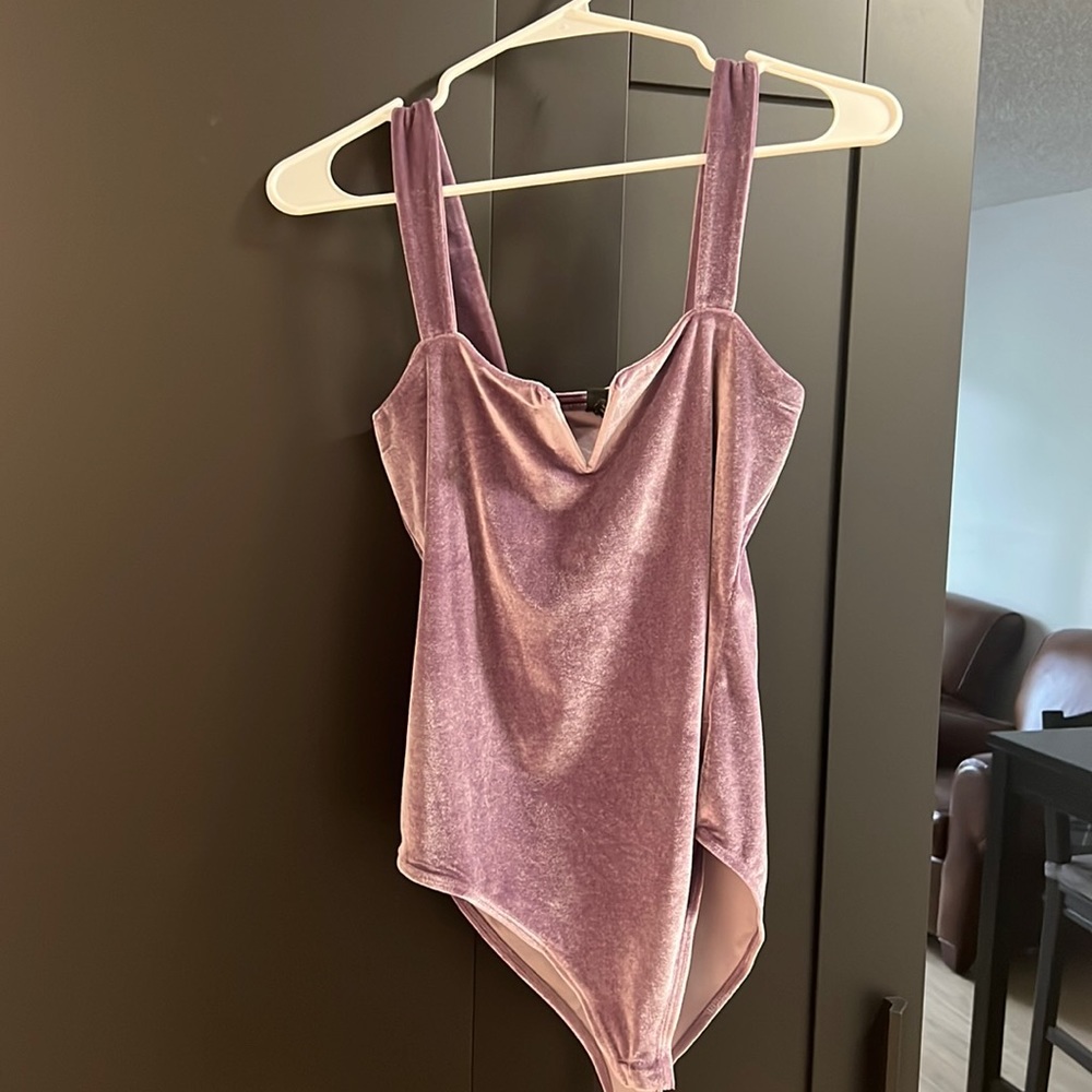 Purple Velvet Bodysuit